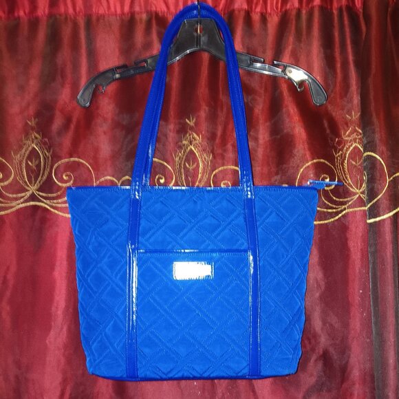 Vera Bradley Handbags - Vera Bradley Microfiber Purse Cobalt Blue Tote